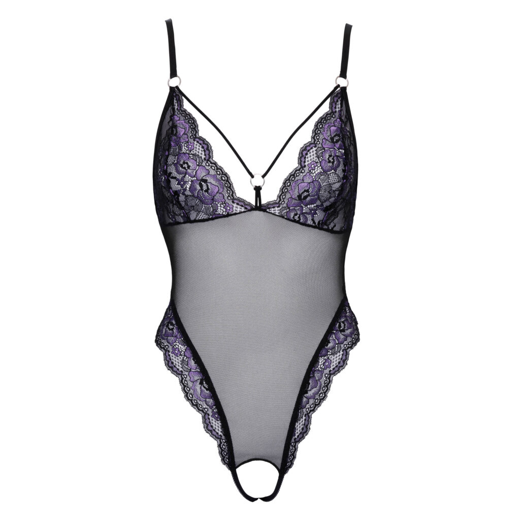 Bundløs Blonde Body i Lilla og Sort