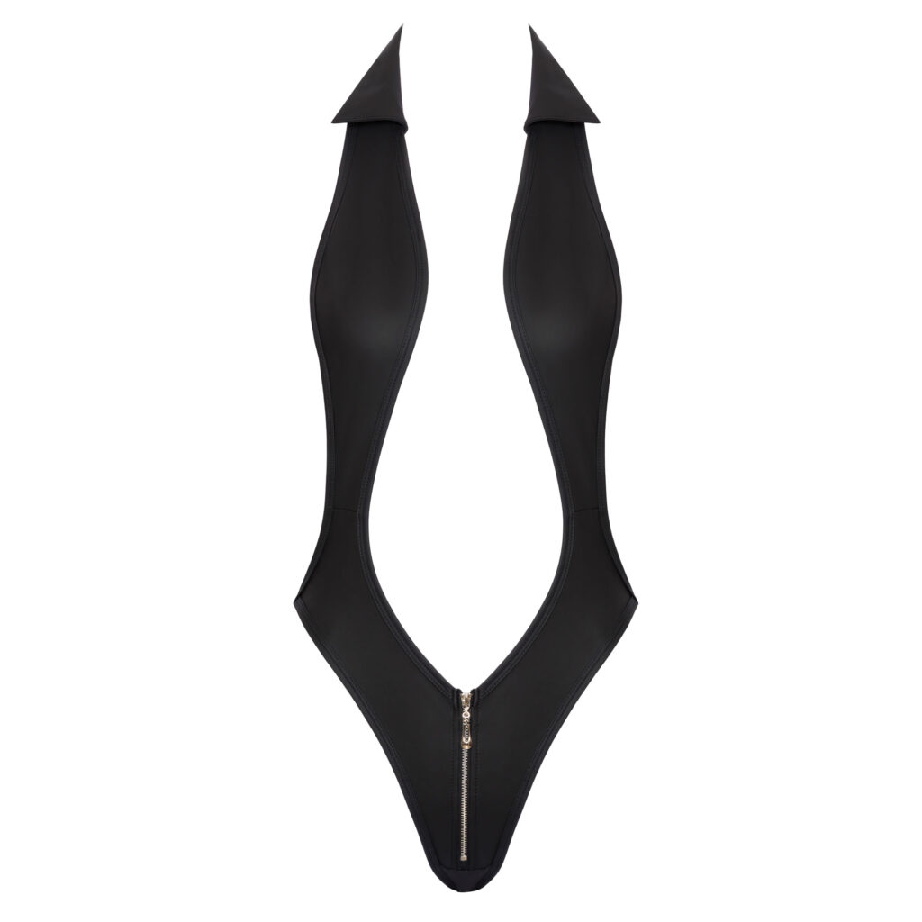Wetlook Body med Åben Front og Bagdel