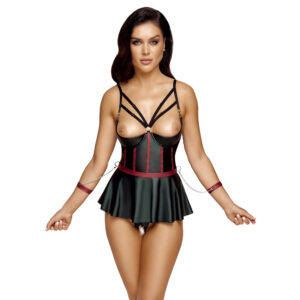 Wetlook Longline BH med nederdel, Trusser og Armlænker