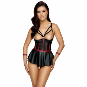 Wetlook Longline BH med nederdel, Trusser og Armlænker