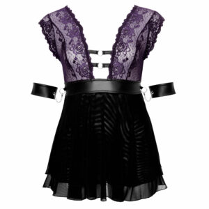 Plus Size Babydoll med Halsbånd og Håndjern