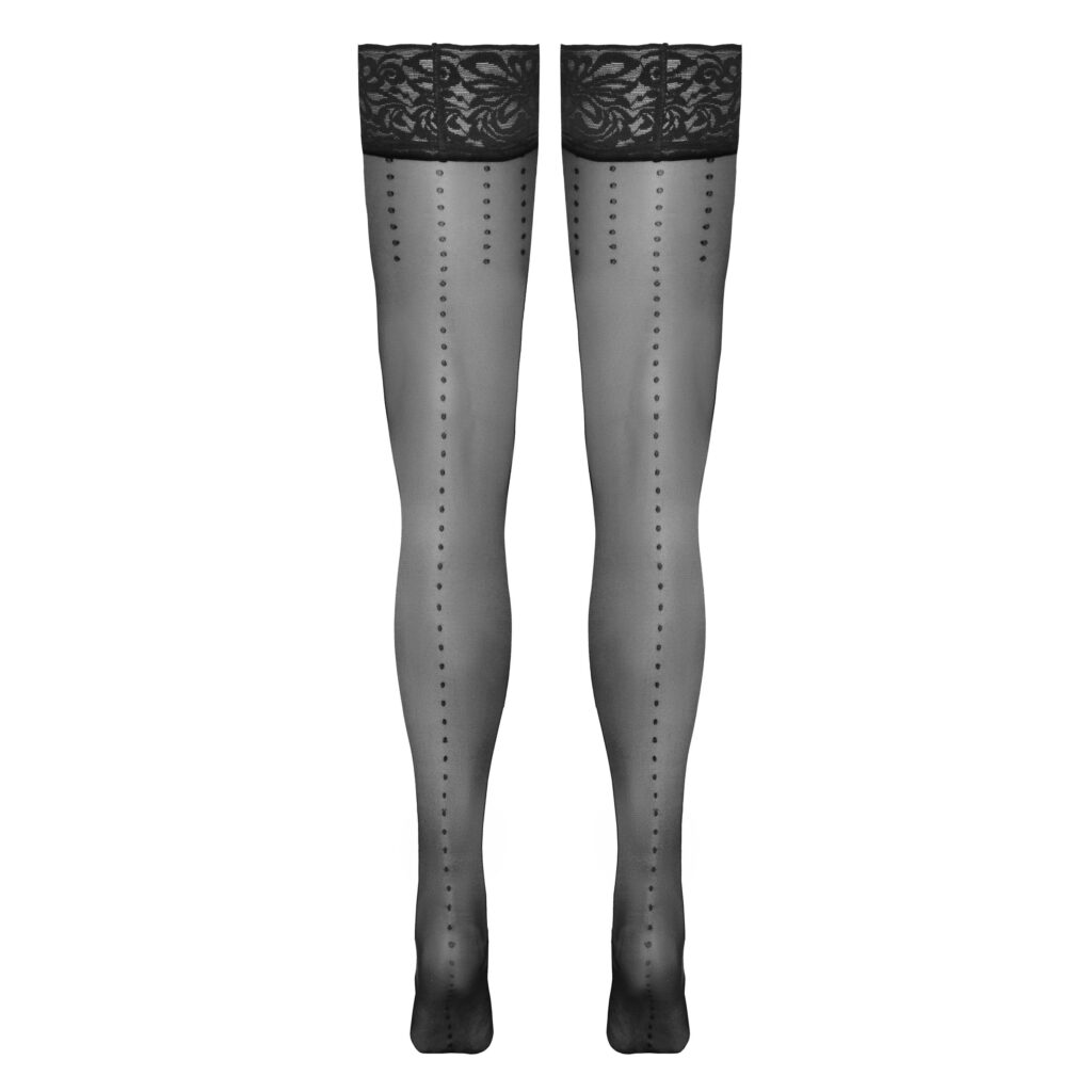 Selvsiddende strømper med Prikker og Søm