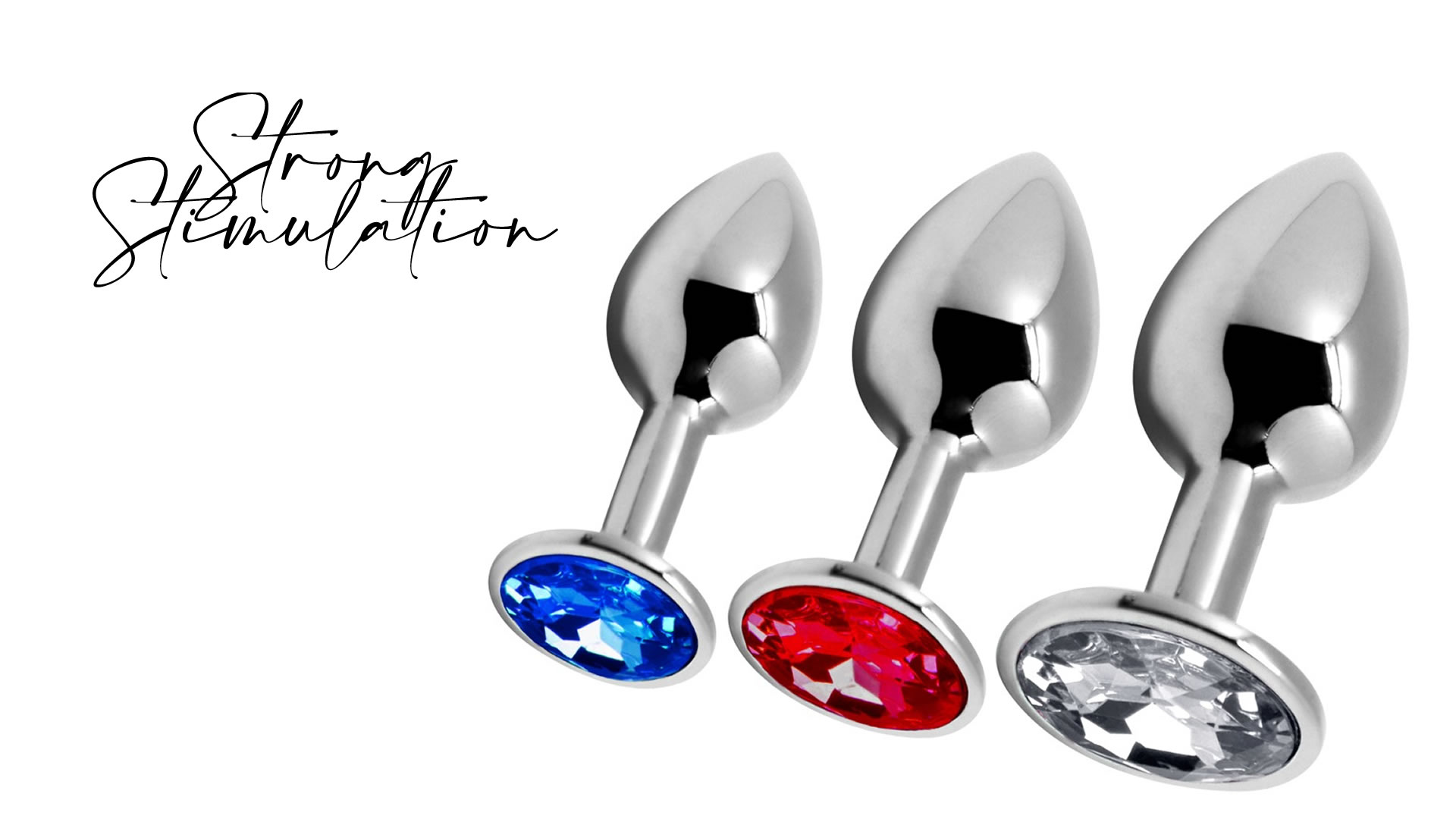 Alive Metal Anal Plug sæt med 3 Plugs