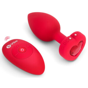 B-Vibe Vibrating Heart Anal Plug med Fjernbetjening