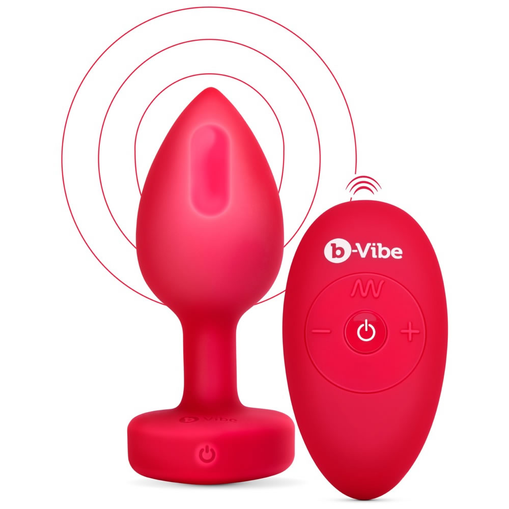 B-Vibe Vibrating Heart Anal Plug med Fjernbetjening
