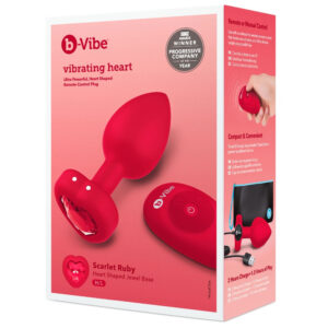 B-Vibe Vibrating Heart Anal Plug med Fjernbetjening