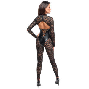 Noir Blonde Jumpsuit med Wetlook Korset indsats