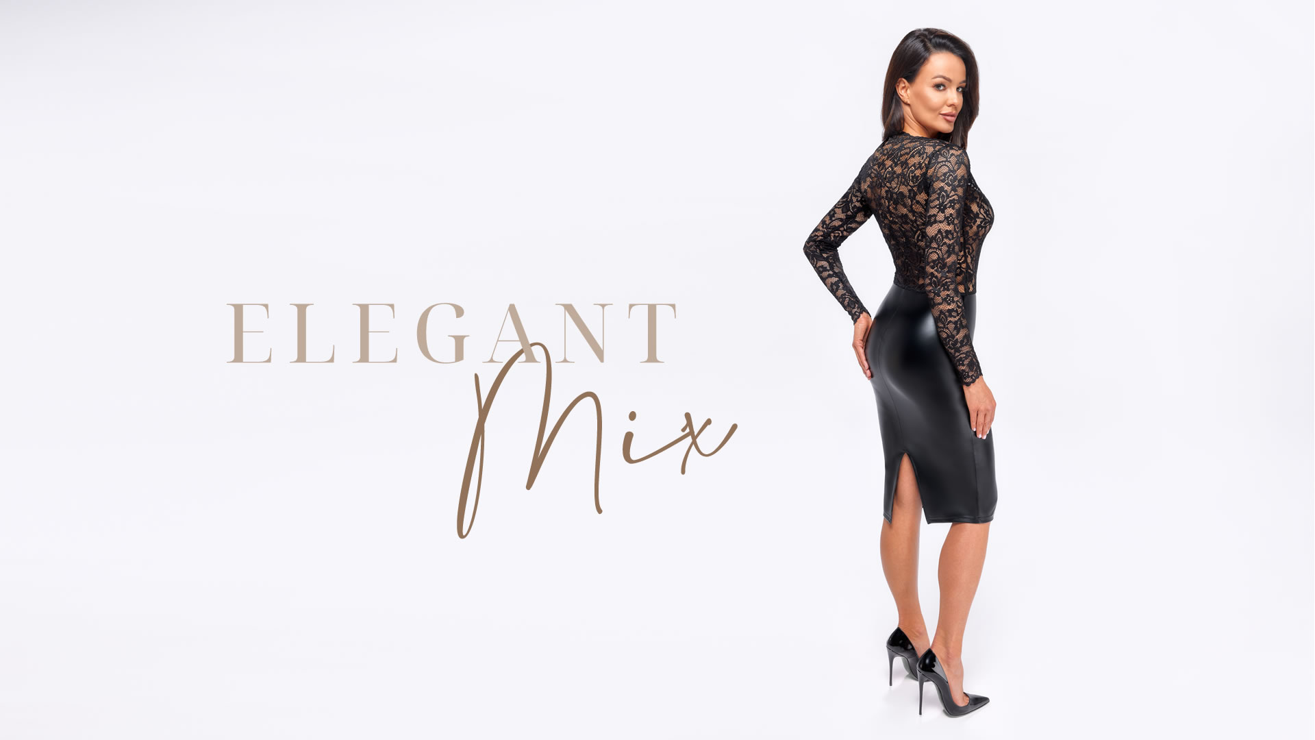 Noir Wetlook og Blonde Kjole