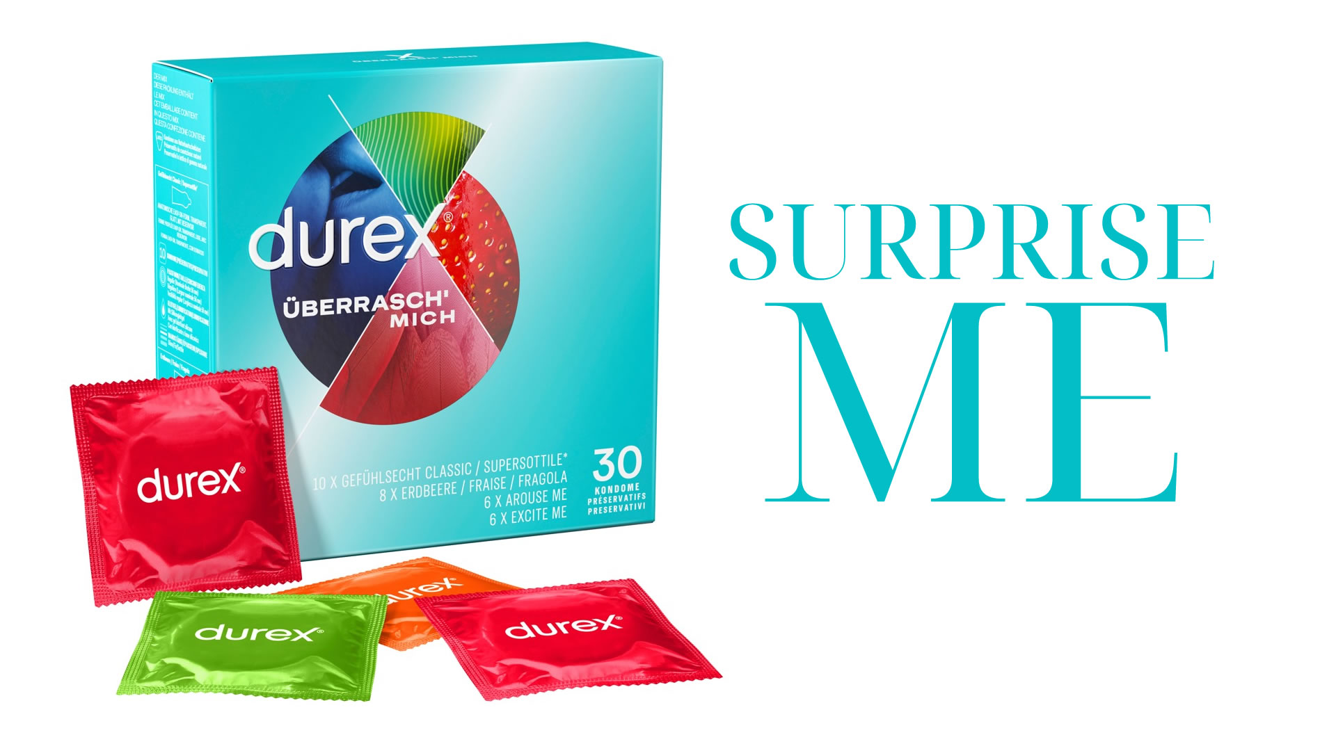 Durex Surprise Me Kondom med 4 forskellige typer