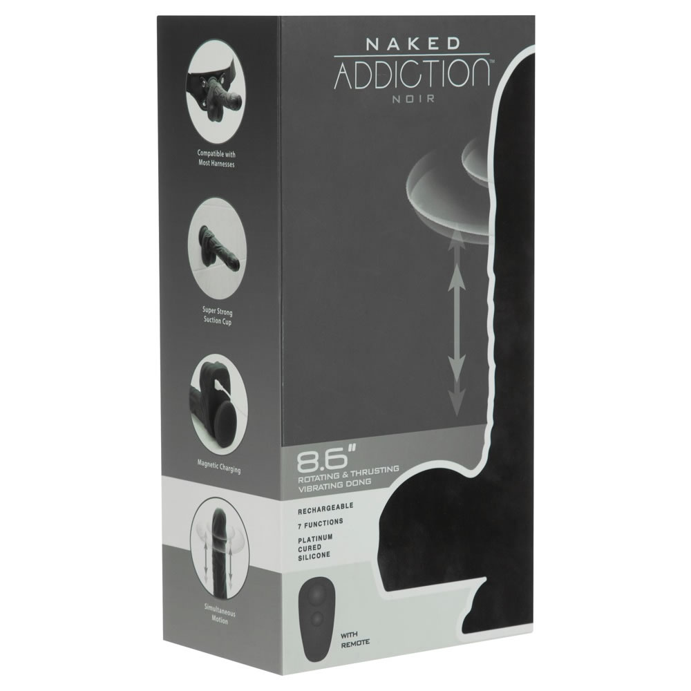 Naked Addiction Roterende Silikone Vibrator Med Støde Funktion