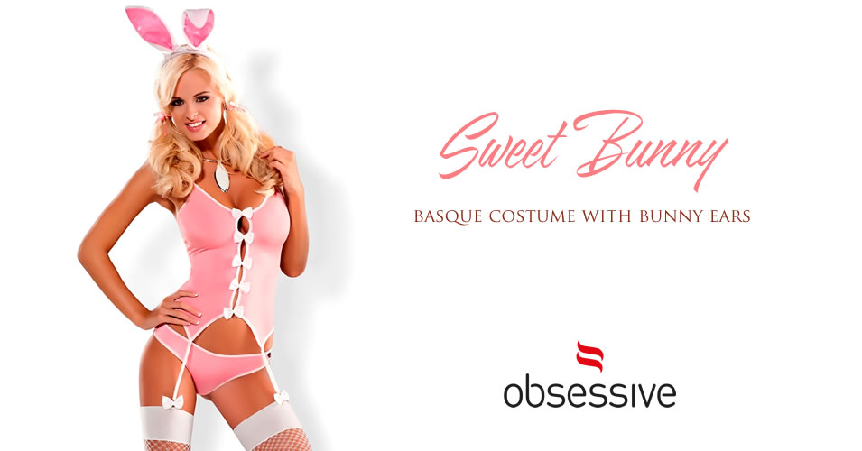 Obsessive Bunny Bustier Kostume i Pink