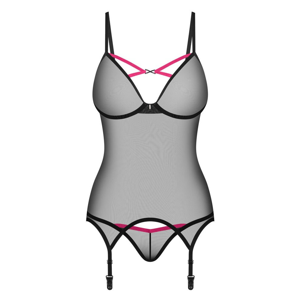 Obsessive Novenes Bustier med Strømpeholdere og Trusser