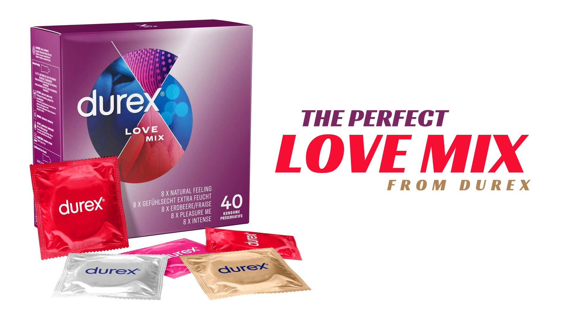 Durex Love Mix Kondom med 5 forskellige