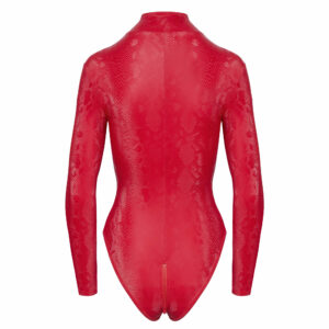 Wetlook Snake Skin Look Body i Rød