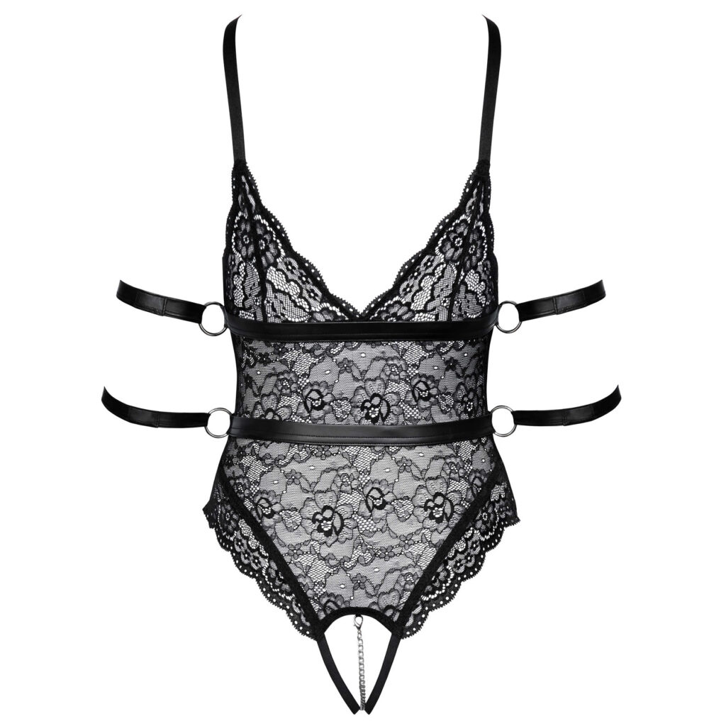 Blonde Body med Wetlook Harness og Håndjern