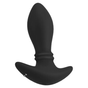 Anos Anal Plug med Trådløs Vibrator og Bevægelige Ringe