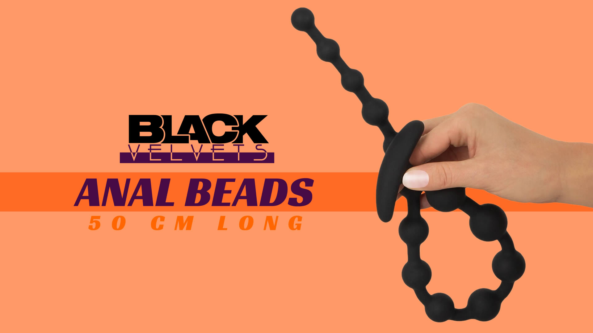 Black Velvets Anal Beads - 50 cm Anal kæde