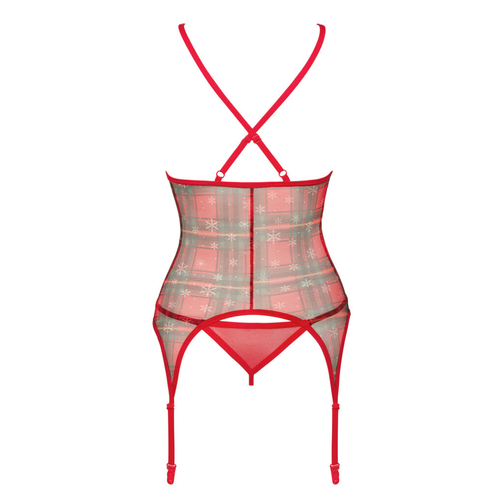 Bustier og Trusse sæt Jollymore i Rød og Grøn Tern