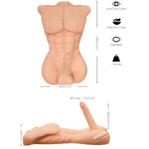 Realistixxx Deluxe Man Torso Dildo og Masturbator