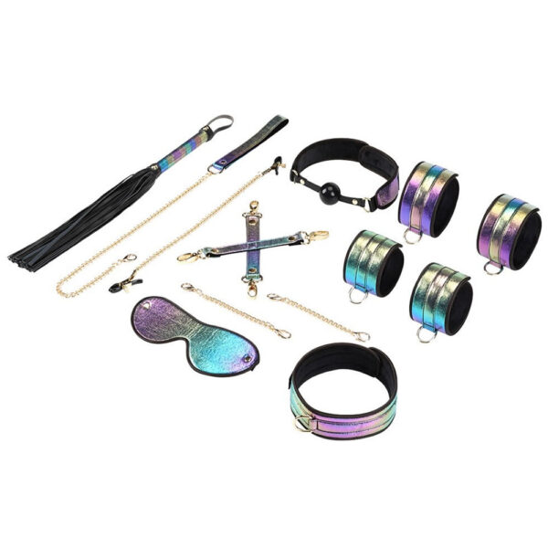 Vivid Niji Glossy Rainbow Bondage Sæt med 8 dele