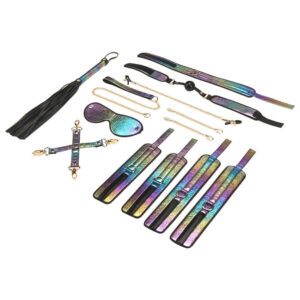 Vivid Niji Glossy Rainbow Bondage Sæt med 8 dele