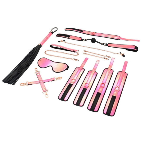 Vivid Sakura Glossy Pink Bondage Sæt med 8 dele