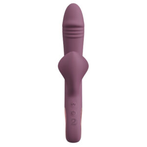 Slim Triple Plum Vibrator med Klitoris Stimulator og Anal Kæde