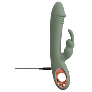Slim Rabbit Vibrator Olive med Klitoris Stimulator