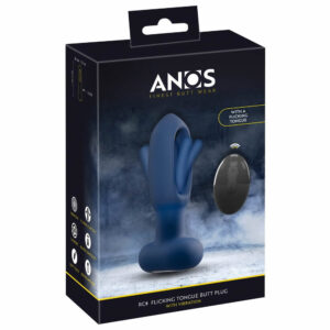 Anos Fjernbetjent Flicking Tongue Anal Plug