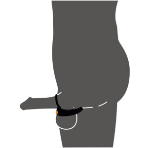 Rebel Scrotum Stimulator Testikel og Penisring med Fjernbetjening