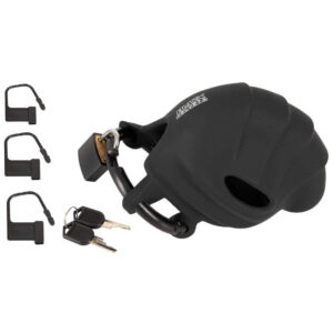 Black Velvets Silikone Cock & Ball Chastity Cage