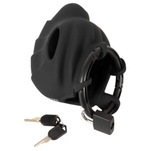 Black Velvets Silikone Cock & Ball Chastity Cage