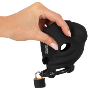 Black Velvets Silikone Cock & Ball Chastity Cage