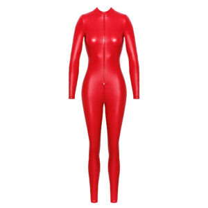 Noir Wetlook Jumpsuit Orgia Rubia