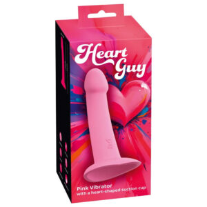 Heart Guy Pink Vibrator med Sugekop