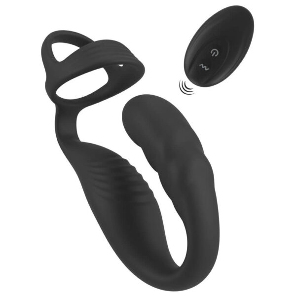 Rebel Penis Ring med Fjernbetjent Prostata Anal Plug