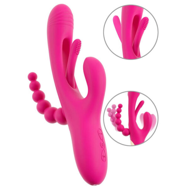 Sweet Smile Triple Vibrator med Flicking Tongue