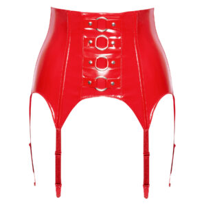 Rød Vinyl Hofteholder med Form Stivere