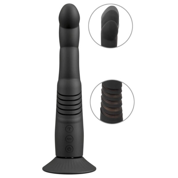 G-punkt og P-punkt Thrusting Vibrator med Stødefunktion