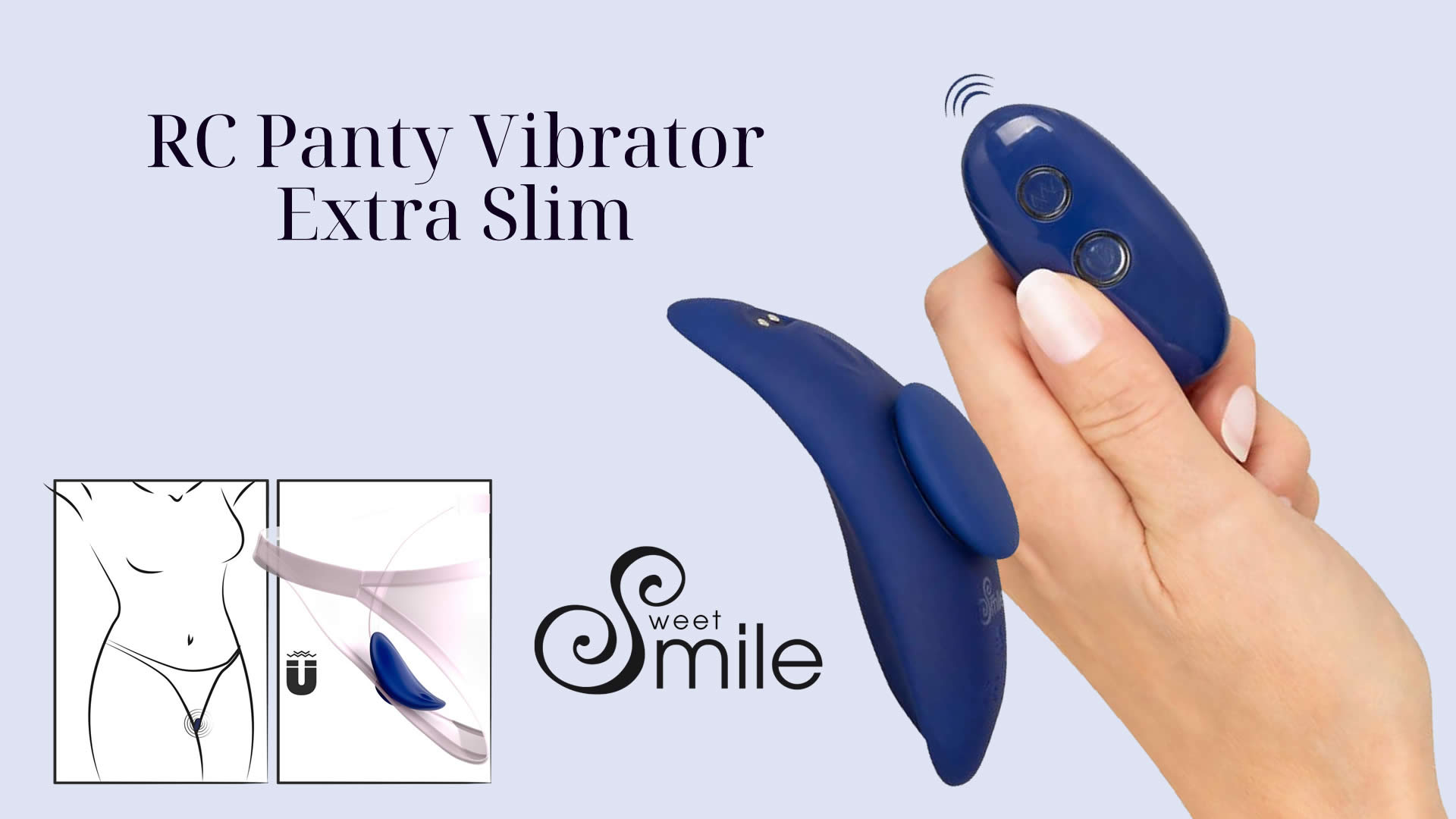 Sweet Smile Fjernbetjent Trussevibrator Extra Slim