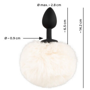 Fluffy Bunny Tail Anal Plug med Pompom