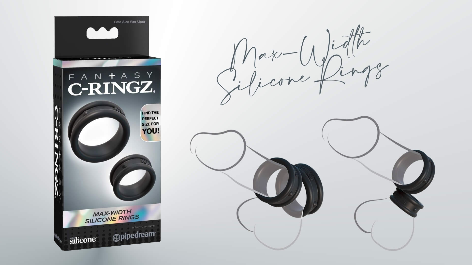 Fantasy C-Ringz Max-Width Silicone Rings Penisring