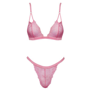 Fantasy Blonde BH og G-Streng i Pink