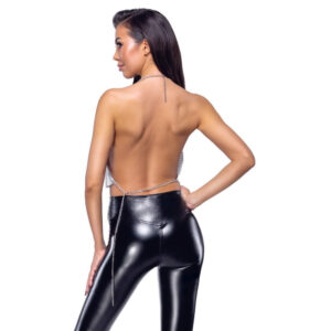 Metal Crop Top i Sølv
