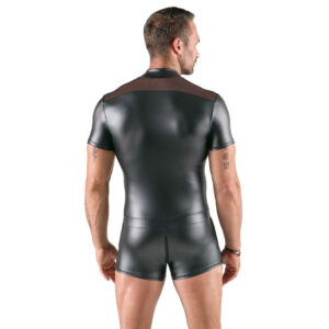 Herre One-Piece Wetlook Kort Body Jumpsuit