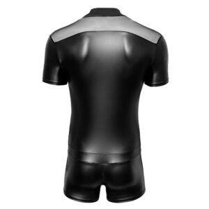 Herre One-Piece Wetlook Kort Body Jumpsuit