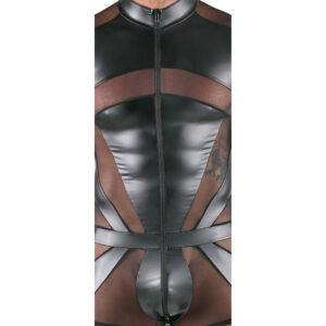 Herre One-Piece Wetlook Kort Body Jumpsuit
