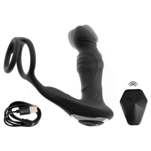 Rebel Mens Gear Fjernbetjent Prostata Vibrator Plug med Nikke-Funktion