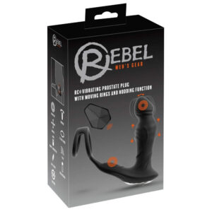 Rebel Mens Gear Fjernbetjent Prostata Vibrator Plug med Nikke-Funktion