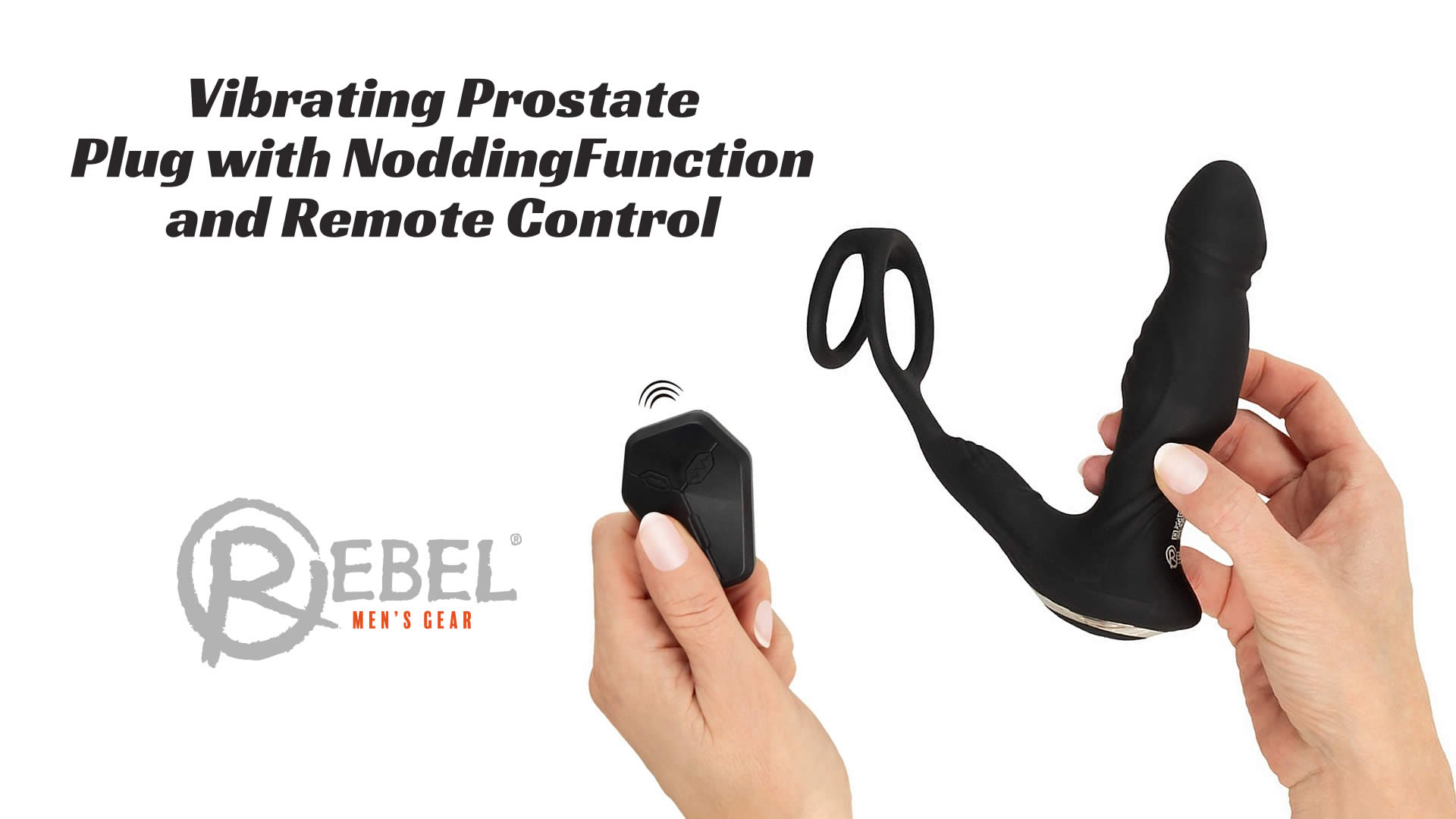 Rebel Mens Gear Fjernbetjent Prostata Vibrator Plug med Nikke-Funktion